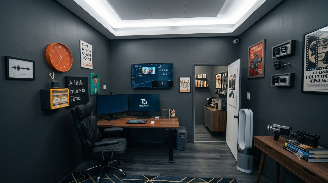 The Gray Room — Tell Ours Studio editing suite